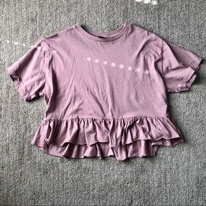 Crop Top Peplum Tee